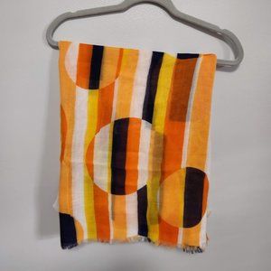 Banana Republic Summer Scarf Orange Yellow Navy